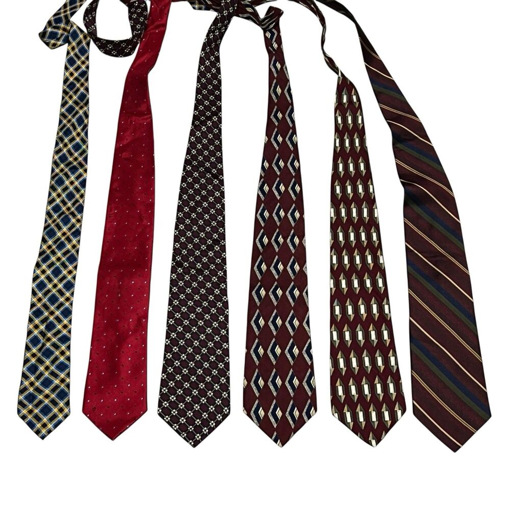 Roundtree And York Mixed Lot of 6 Mens Neck Ties Silk Classic Work Multicolor 72